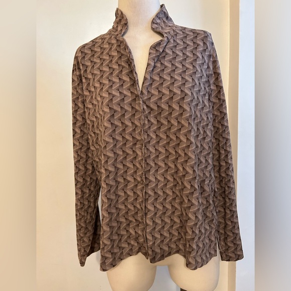 Haven Well Within Organic Cotton Top in Brown and Cream Size XL ‘SP’